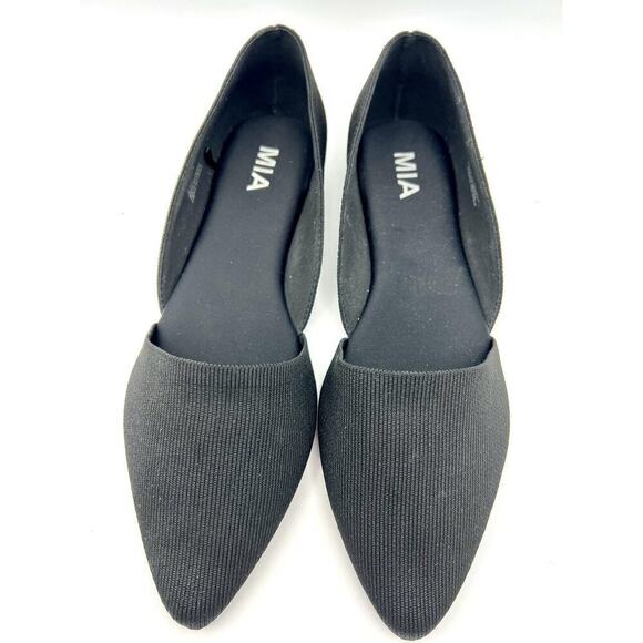 Mia D'Orsay Flats Womens 9.5 Lynne Pointed Toe Black Slip On Classic Corpcore - Picture 1 of 8